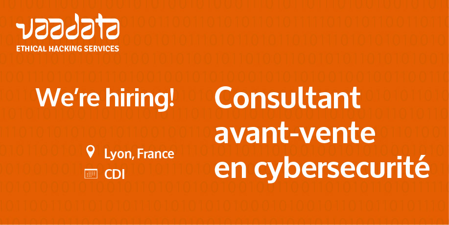 Nous recrutons : consultant avant-vente en cybersécurité