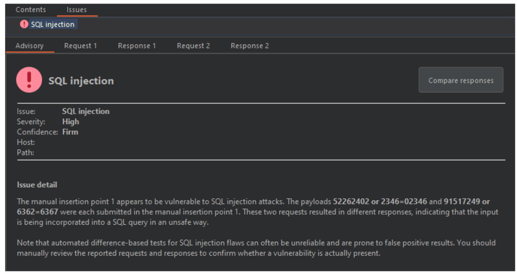 Découverte d'une injection SQL lors d'un pentest