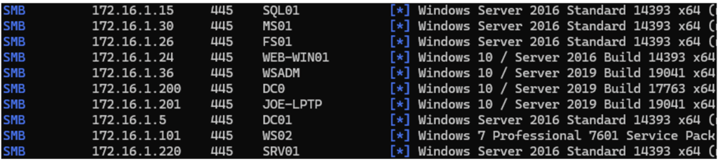 Result of the nxc smb IP/MASK command