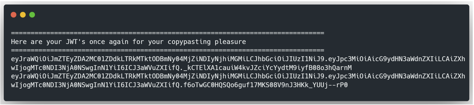 JWTs generated by rsa_sign2n