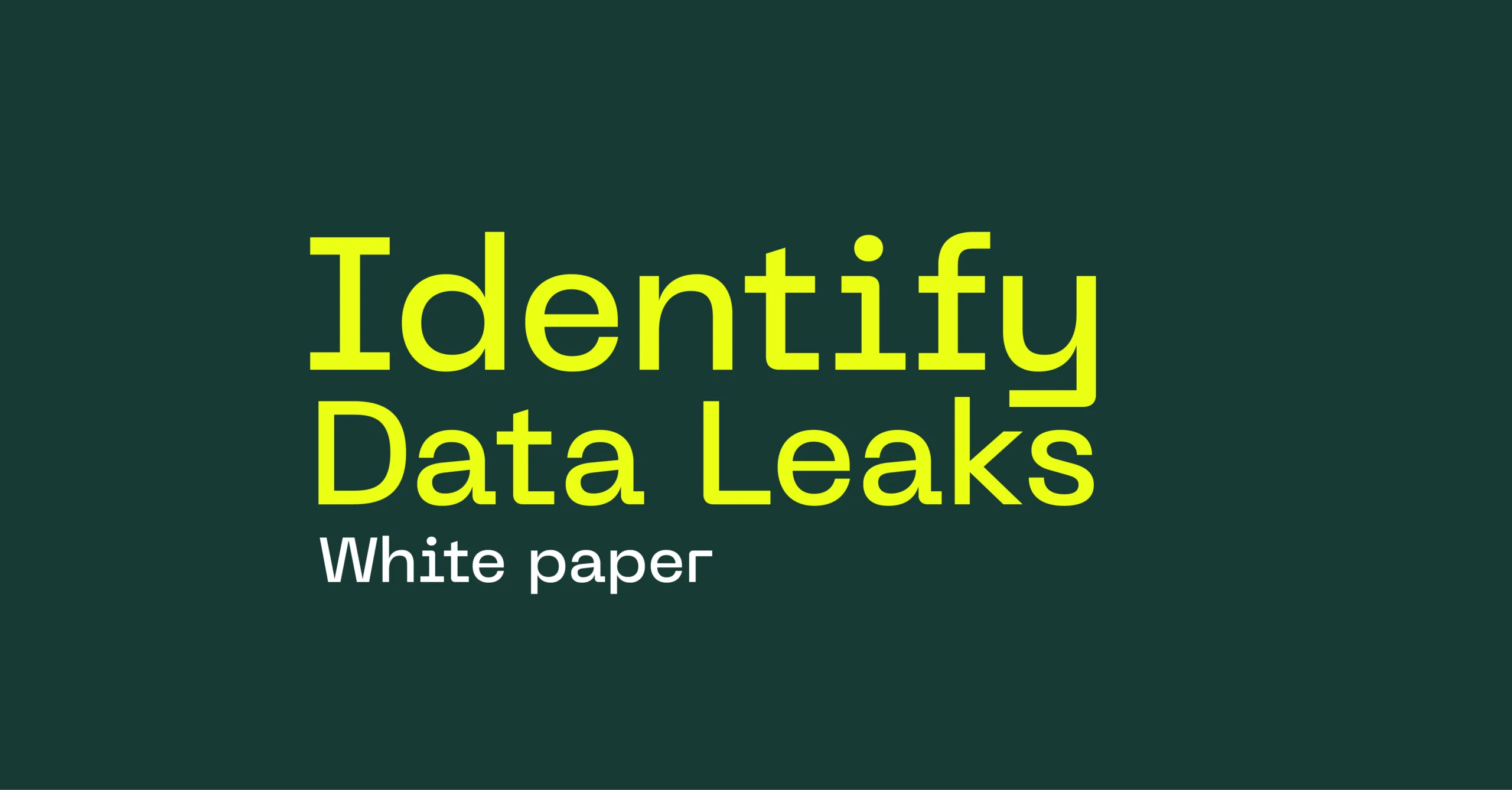 how to identify data leaks?
